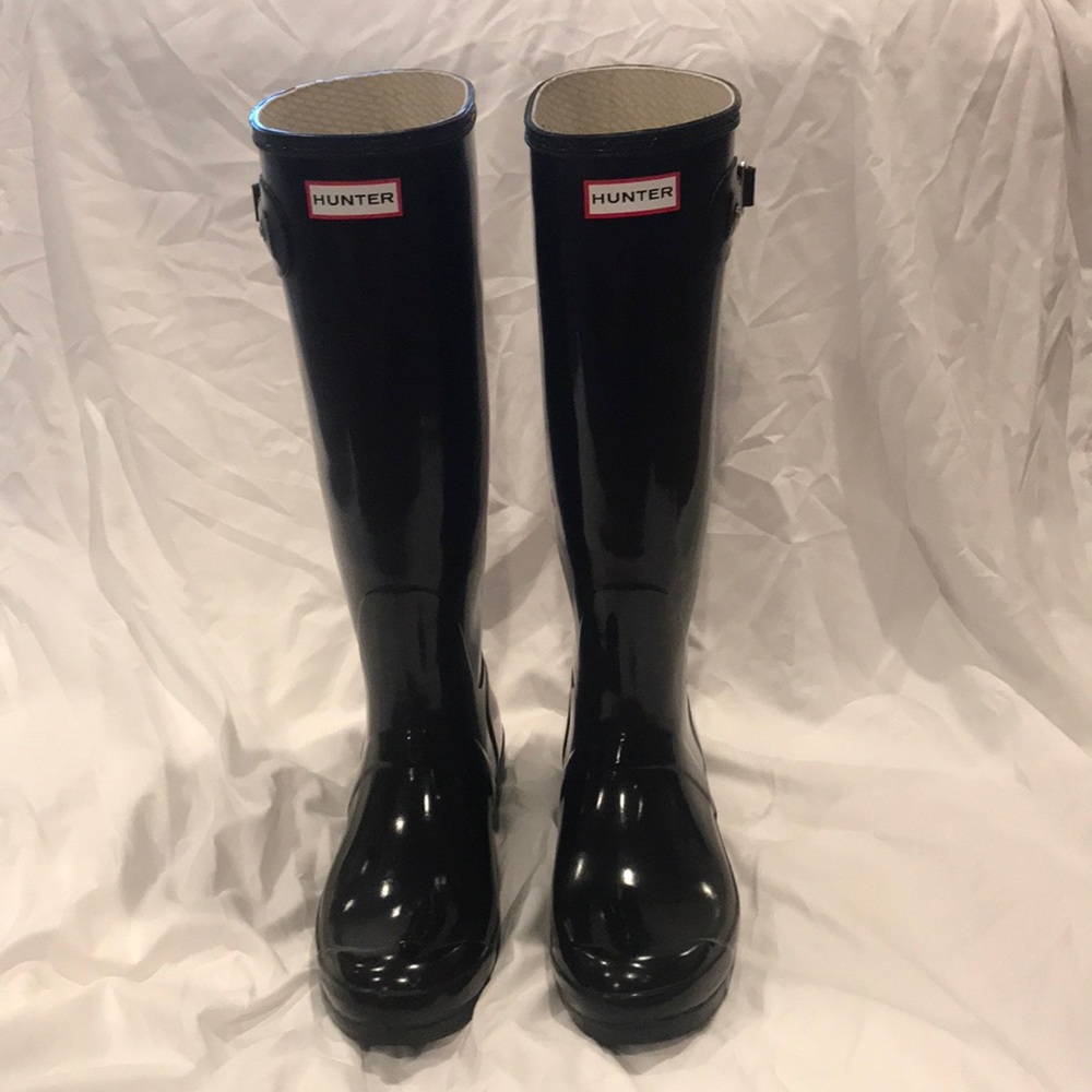 Hunter Original Tall Gloss Boots Black